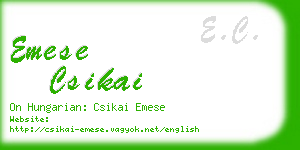 emese csikai business card